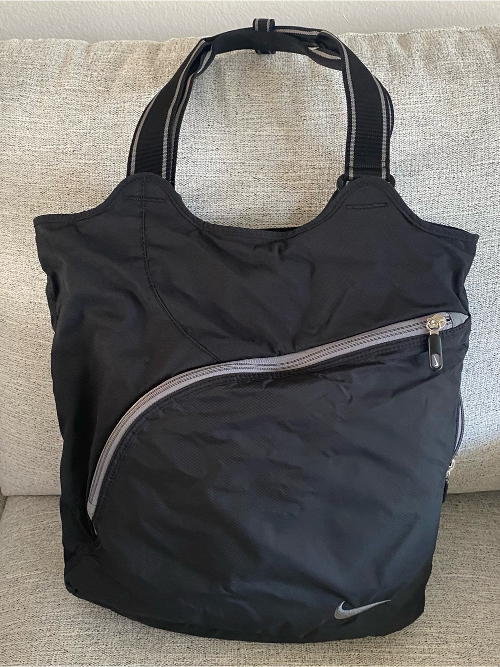 NIKE VINTAGE Y2K SWOOSH NYLON DOUBLE HANDLE SHOULDER BAG